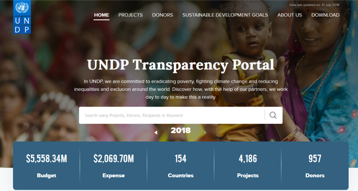 UNDP transparency portal
